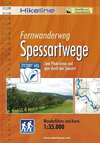 Hikeline Fernwanderweg Spessartwege 60/57 km: Zwei Pfade kreuz und quer durch den Spessart, Wanderführer und Karte, 1:35.000, wetterfest