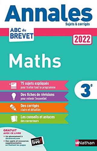 Maths 3e : annales 2022