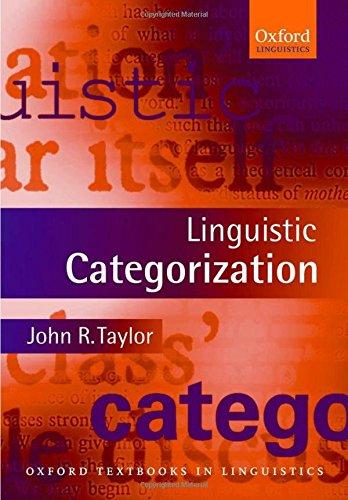 Linguistic Categorization (Oxford Textbooks In Linguistics)