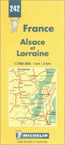 Michelin Karten, Bl.242 : Alsace et Lorraine (1/200 000 - 1 cm:2 km)