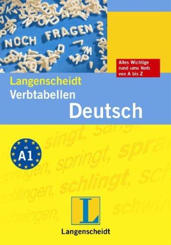 Langenscheidt Verbtabellen Deutsch: Unregelmäßige und regelmäßige Verben richtig konjugiert