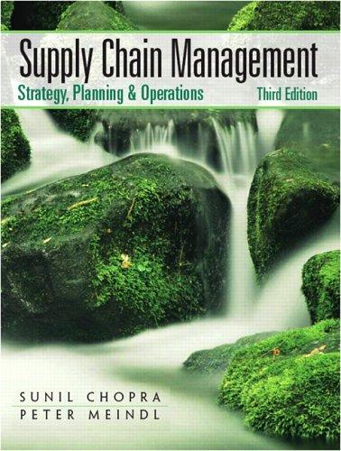 Supply Chain Management. Strategy, Planning and Operation