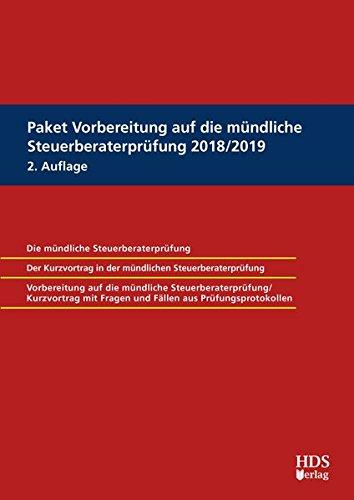 Paket Vorbereitung auf die mündliche Steuerberaterprüfung 2018/2019