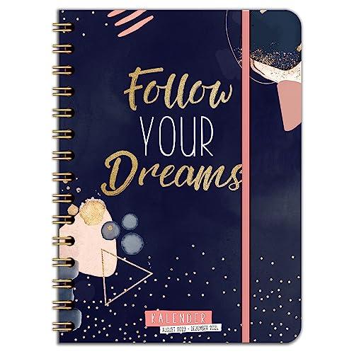 Kalender 2024 "Follow Your Dreams" Terminplaner Ringbuch 2024: Wochenkalender mit Kalendarium von August 2023 bis Dezember 2024