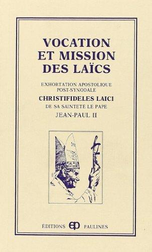 Vocation et Mission des Laïcs