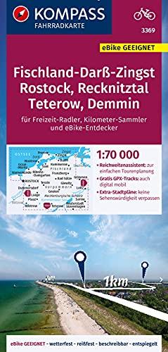 KOMPASS Fahrradkarte Fischland-Darß-Zingst, Rostock, Recknitz-Trebeltal, Mecklenburgische Schweiz3369: Fahrradkarte. GPS-genau. 1:70000 (KOMPASS-Fahrradkarten Deutschland, Band 3369)