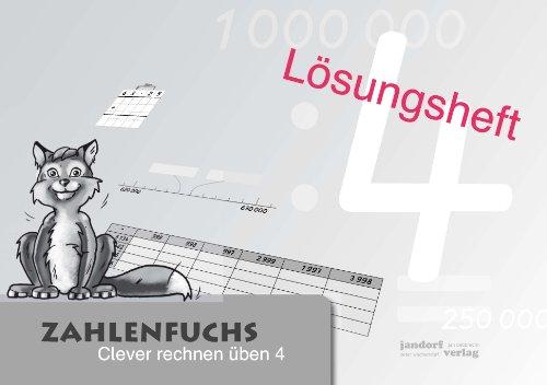 Zahlenfuchs 4 (Lösungsheft): Clever rechnen üben