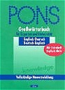 PONS Grosswörterbuch: Englisch-Deutsch /Deutsch-Englisch