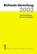 Richtsatz-Sammlung 2003: Pauschbeträge für unentgeltliche Wertabgaben