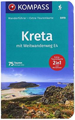 Kreta mit Weitwanderweg E4: Wanderführer mit Extra-Tourenkarte 1:50000 - 1:75000, 75 Touren, GPX-Daten zum Download. (KOMPASS-Wanderführer, Band 5970)