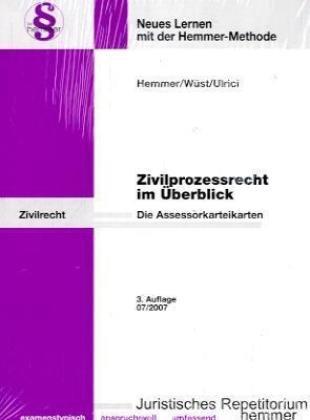 ZPO im Überblick - Karteikarten (Karteikarten - Zivilrecht)