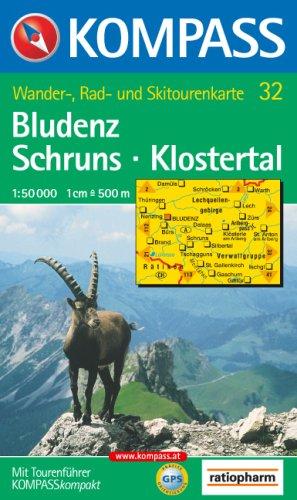 Bludenz, Schruns, Klostertal: Wanderkarte. GPS-genau. 1:50.000