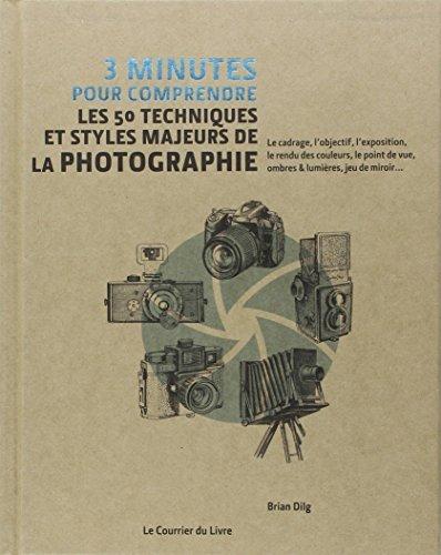 3 minutes pour comprendre les 50 techniques et styles majeurs de la photographie : le cadrage, l'objectif, l'exposition, le rendu des couleurs, le point de vue, ombres & lumières, jeu de miroir...