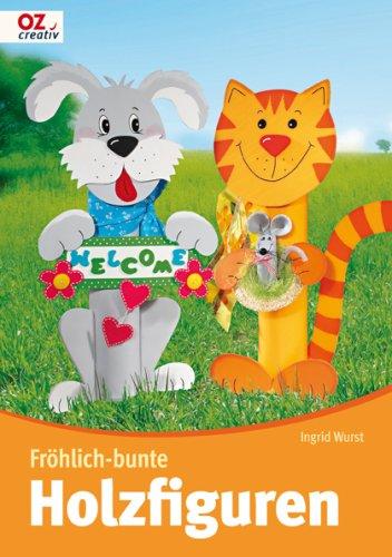 Fröhlich-bunte Holzfiguren