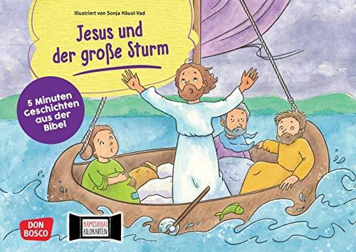 Jesus und der große Sturm. Kamishibai Bildkartenset.: Kamishibai Bildkartenset. 5 Minuten Geschichten aus der Bibel. Das Wunder der Sturmstillung für ... in Krippe, Kita und Gemeinde