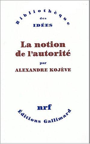 La notion de l'autorité