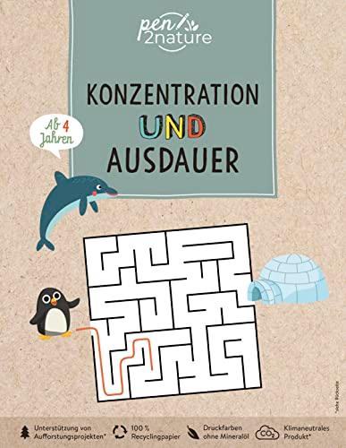 Konzentration und Ausdauer für Kinder ab 4 Jahren: pen2nature: 100% Recyclingpapier • klimaneutrales Produkt • unterstützt Aufforstungsprojekte (pen2nature kids)