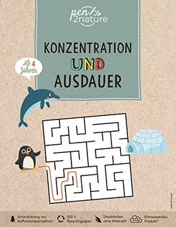 Konzentration und Ausdauer für Kinder ab 4 Jahren: pen2nature: 100% Recyclingpapier • klimaneutrales Produkt • unterstützt Aufforstungsprojekte (pen2nature kids)