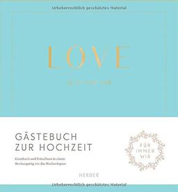 "Love is in the air": Gästebuch zur Hochzeit