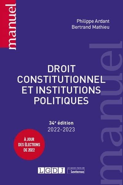 Droit constitutionnel et institutions politiques : 2022-2023