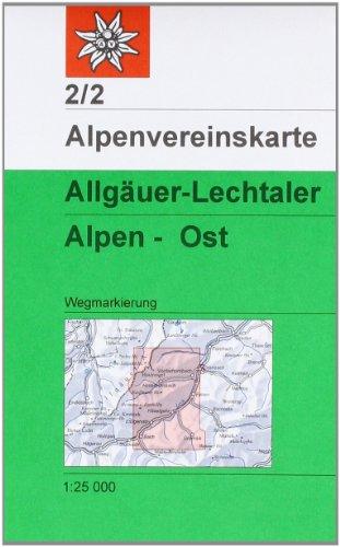 Allgäuer-Lechtaler Alpen - Ost: Topographische Karte 1:25000