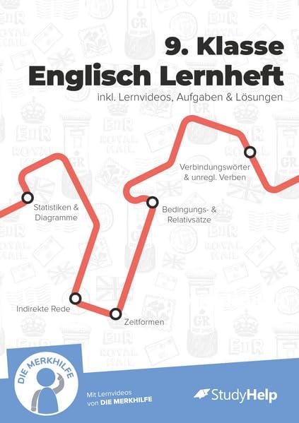 9. Klasse Englisch Lernheft: Übungsheft - StudyHelp + Die Merkhilfe - inkl. Lernvideos + Aufgaben & Übungen - Für Klassenarbeiten, Prüfungen, Tests – Gymnasium & Realschule – Wortarten, Zeitformen