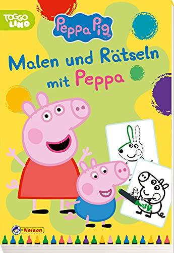 Peppa: Malen und Rätseln mit Peppa: Mit Ausmalbildern und einfachen Rätseln | Kinderbeschäftigung ab 3 (Peppa Pig)