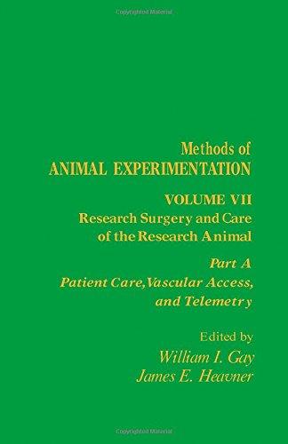 Methods of Animal Experimentation: Research Surgery and Care of the Research Animal, Part A : Patient Care, Vascular Access, and Telemetry