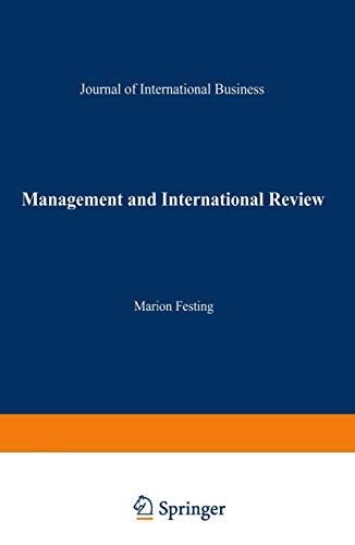 mir, Special Issue, Strategic Issues in International Human Ressource Management: Strategic Issues in International Human Resource Management