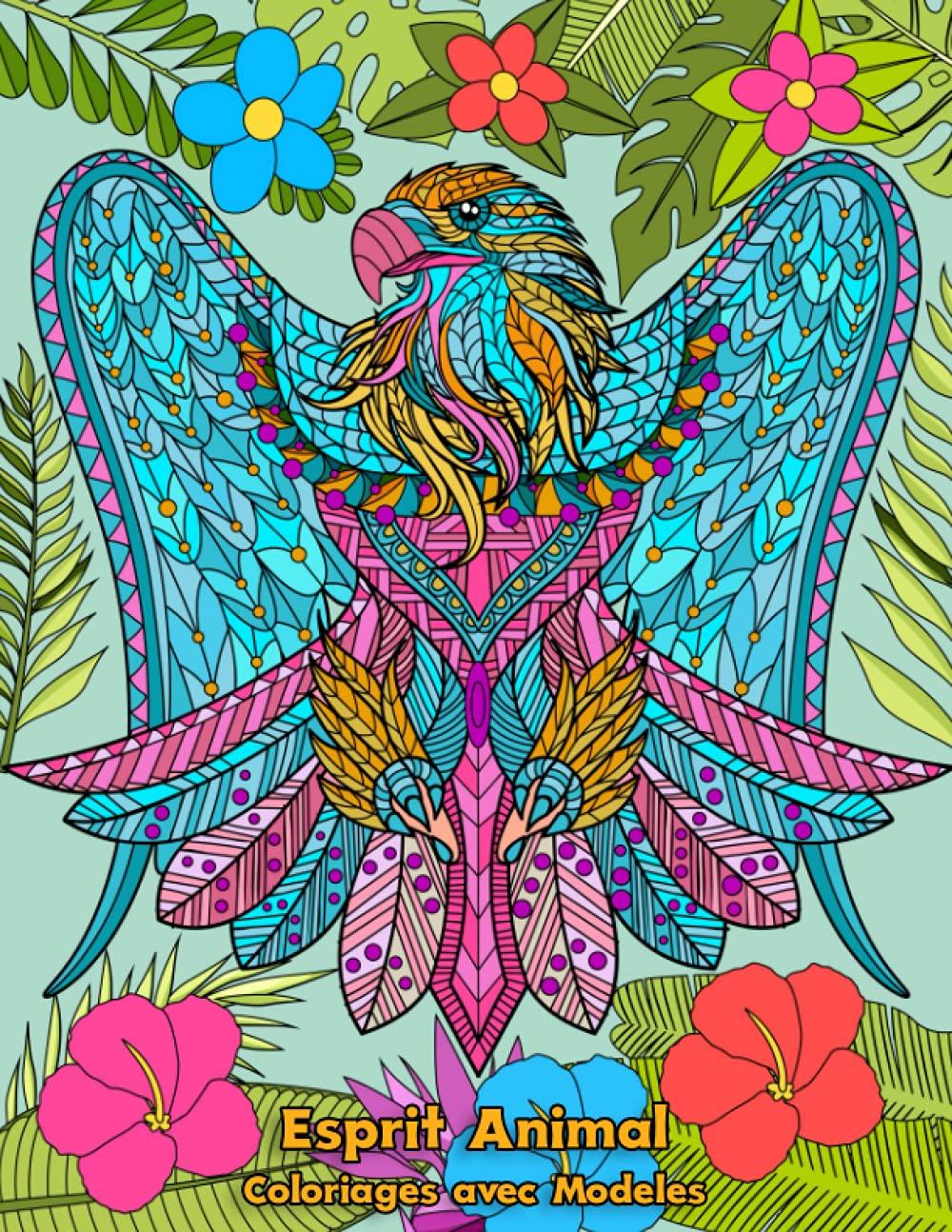 Coloriages avec Modèles : Esprit Animal: 25 coloriages avec modèles en couleur de dessins d’esprits animaux à colorier. Des modèles à recopier ou pour ... pour ajouter de la spiritualité à vos loisirs