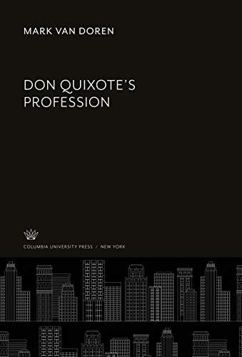 Don Quixote'S Profession