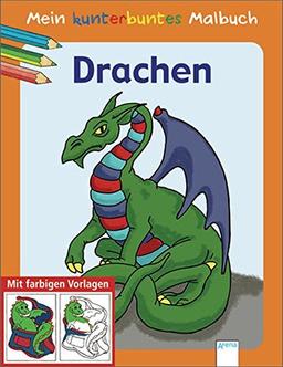 Mein kunterbuntes Malbuch: Drachen