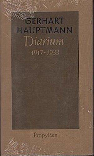 Diarium 1917 bis 1933