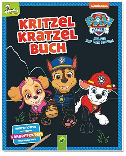 Paw Patrol - Kritzel-Kratzel-Buch: Auskratzmotive mit tollen Farbeffekten. Mit Bambus-Stick