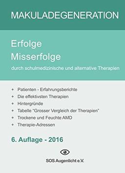 Makuladegeneration: Erfolge Misserfolge durch schulmedizinische und alternative Therapien