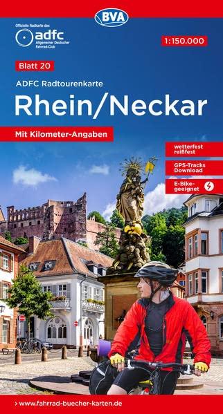 ADFC-Radtourenkarte 20 Rhein /Neckar 1:150.000, reiß- und wetterfest, GPS-Tracks Download (ADFC-Radtourenkarte 1:150000)