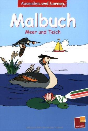 Malbuch Meer und Teich: Ausmalen & Lernen