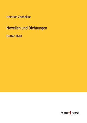 Novellen und Dichtungen: Dritter Theil