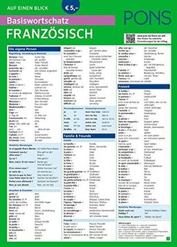 PONS Basiswortschatz auf einen Blick Französisch: Kompakte Übersicht, ca. 1.000 Wörter nach Themen sortiert (PONS Auf einen Blick)