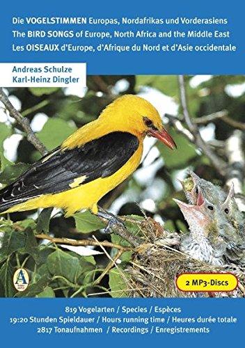 Die Vogelstimmen Europas, Nordafrikas und Vorderasiens, 2 MP3-Discs: 819 Vogelarten /Species /Espèces