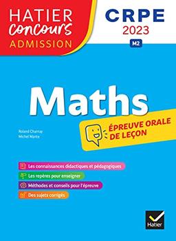 Mathématiques : épreuve orale d'admission, épreuve de leçon : CRPE 2023, M2