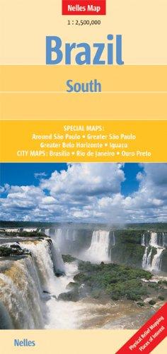 Nelles Map Brazil : South (Landkarte) 1 : 2 500 000. Special Maps: Around São Paulo, Greater São Paulo, Greater Belo Horizonte, Iguaçu, City Maps: Brasília, Rio de Janeiro, Ouro Preto