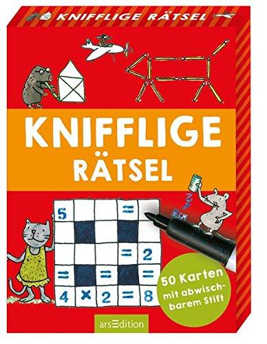 Knifflige Rätsel: 50 Karten mit abwischbarem Stift