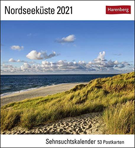 Nordseeküste Kalender 2021: Sehnsuchtskalender, 53 Postkarten