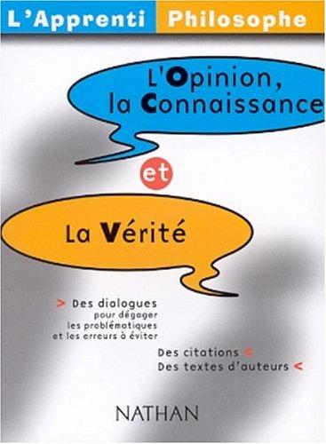 L'opinion, la connaissance et la vérité