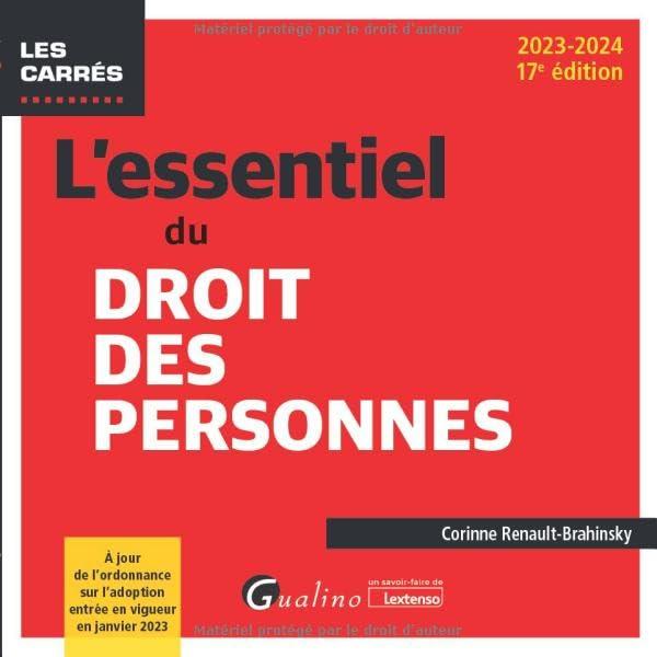 L'essentiel du droit des personnes : 2023-2024