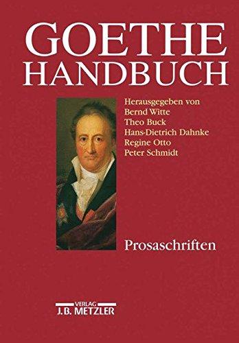 Goethe-Handbuch, 4 Bde. in 5 Tl.-Bdn. u. Register, Bd.3, Prosa