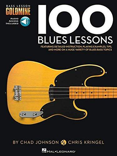 100 Blues Lessons: Noten, Lehrmaterial, Grifftabelle für Bass-Gitarre (Bass Lesson Goldmine)