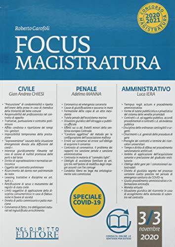 Focus magistratura. Concorso magistratura 2020: Civile, penale, amministrativo (Vol. 3)