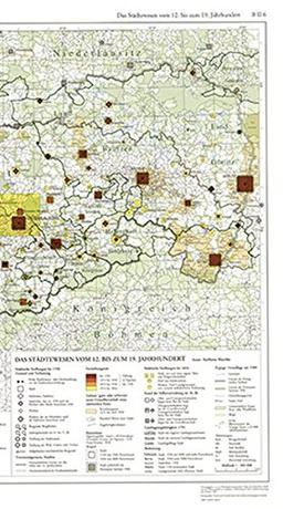 Das Städtewesen vom 12. bis zum 19. Jahrhundert 1:400 000 mit Beiheft (B II 6): Atlas zur Geschichte und Landeskunde von Sachsen